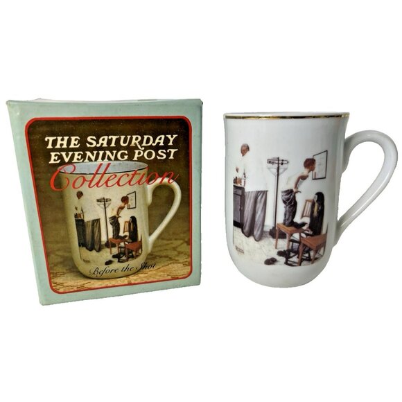 Norman Rockwell 1986 Saturday Evening Post Collection "Before The Shot" Collecti - Picture 1 of 12